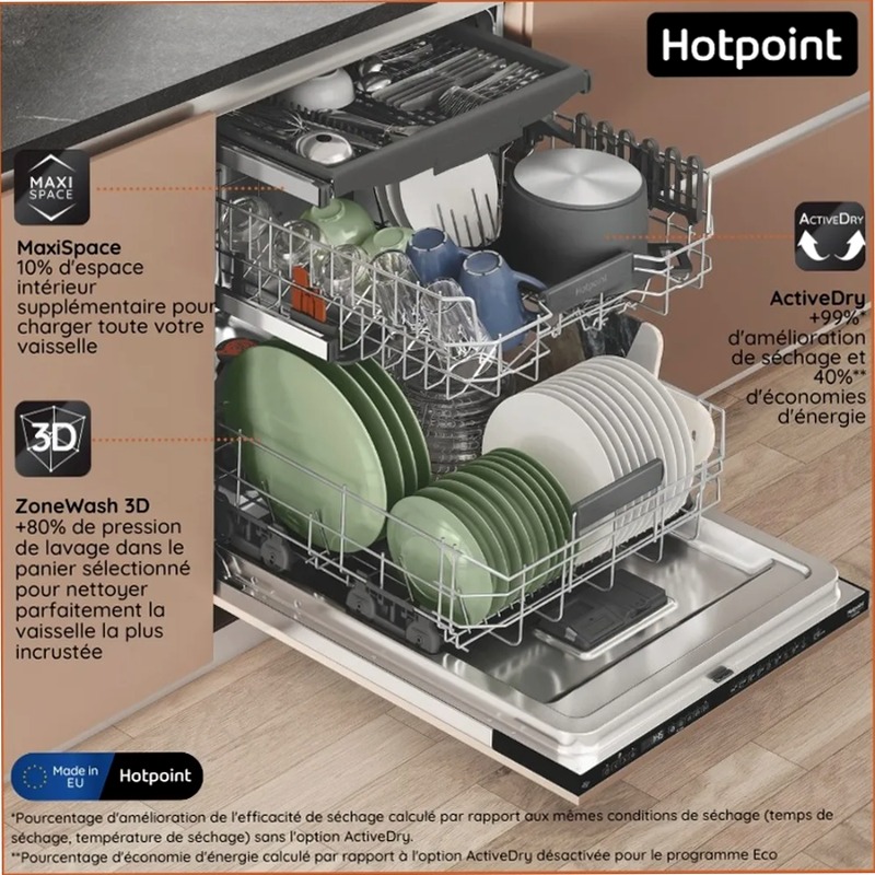 Lavastoviglie Hotpoint Ariston HA6IB16B2M6L0 B 16 Nero Incasso