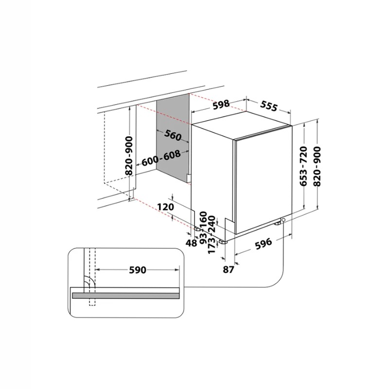 Lavastoviglie Hotpoint Ariston HIO 3O41 WFE C 14 Acciaio Incasso