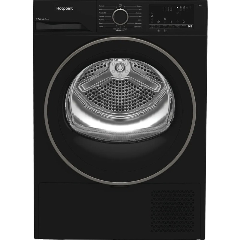 Asciugatrice a pompa di calore Délica Hotpoint Ariston 9kg Nero