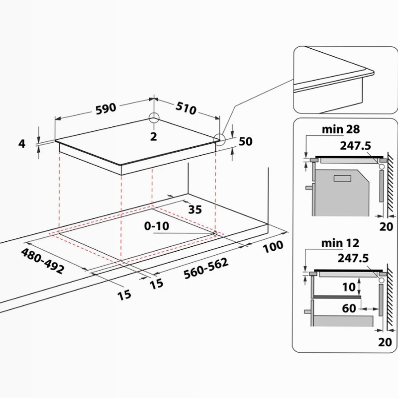 Piano Cottura Induzione Hotpoint Ariston HS 2560C BF Nero A 4
