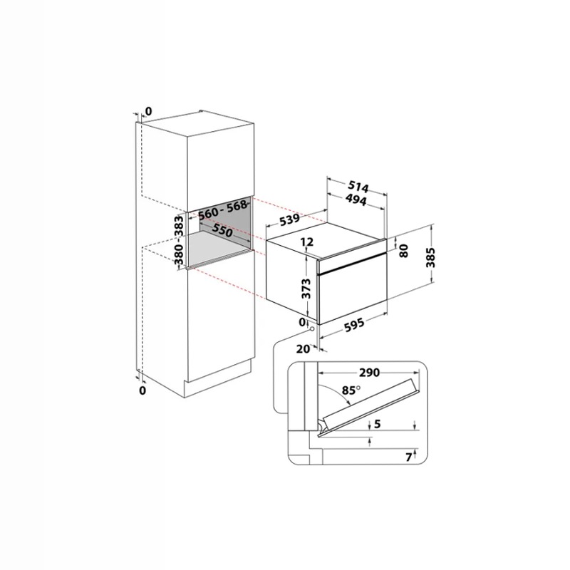 Microonde da incasso Hotpoint Ariston MD 664 IX HA Acciaio 31