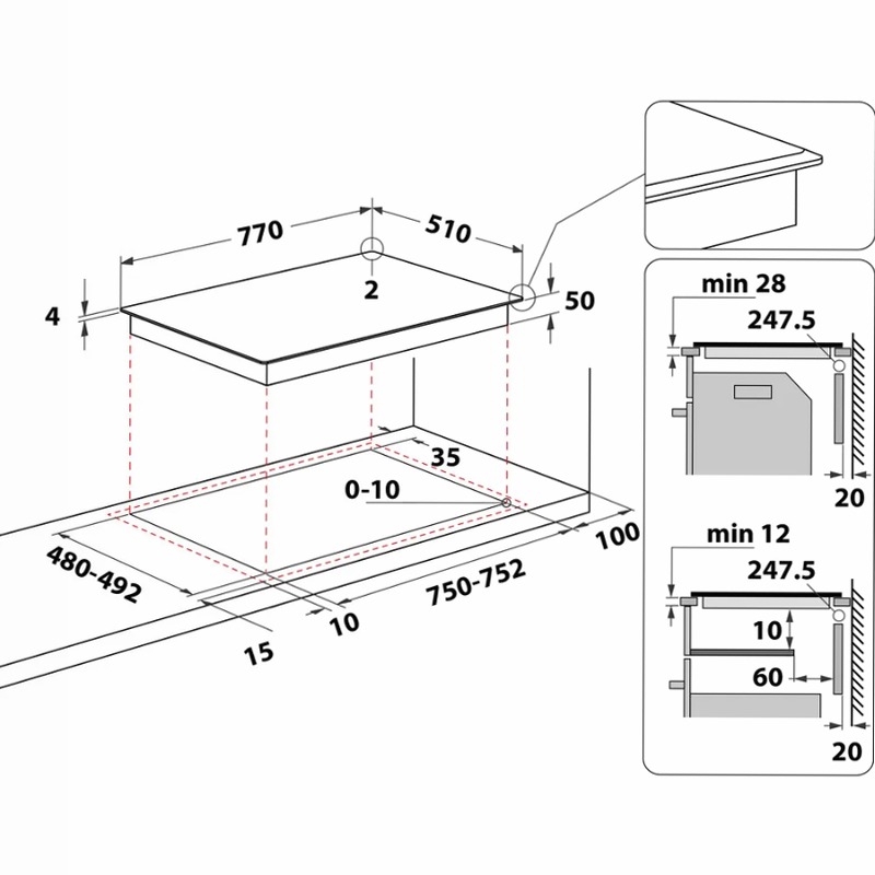 Piano Cottura Induzione Hotpoint Ariston HS 3377C BF Beige A 4