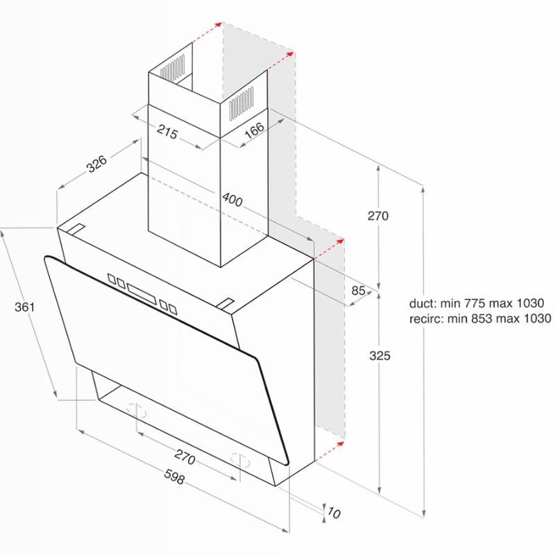 Cappa Hotpoint Ariston HHVP 6.4F LL K