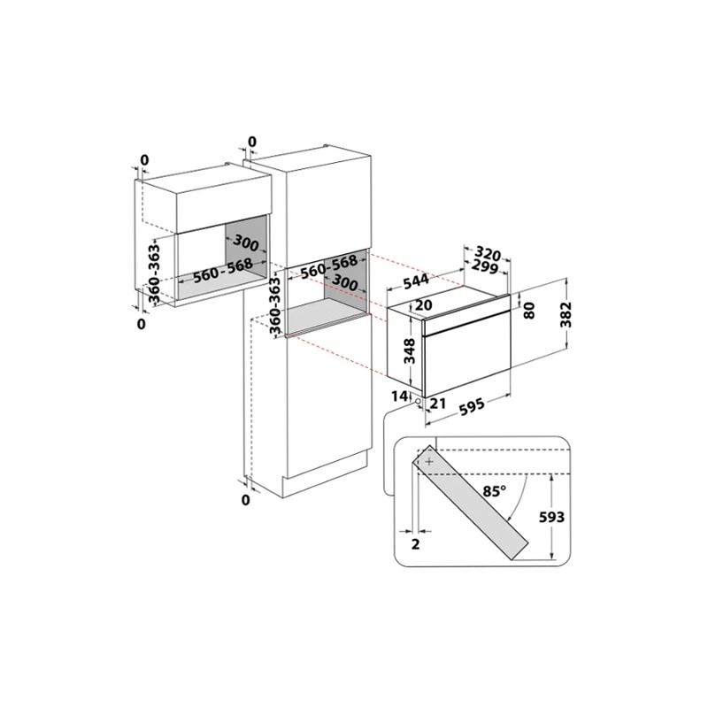 Microonde da incasso Hotpoint Ariston MN 312 IX HA Acciaio 22