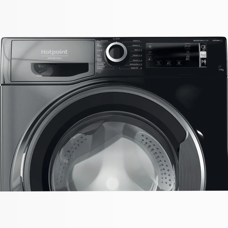 Lavatrice nera Hotpoint Ariston NBT 116 BLACK IT Nero Libera