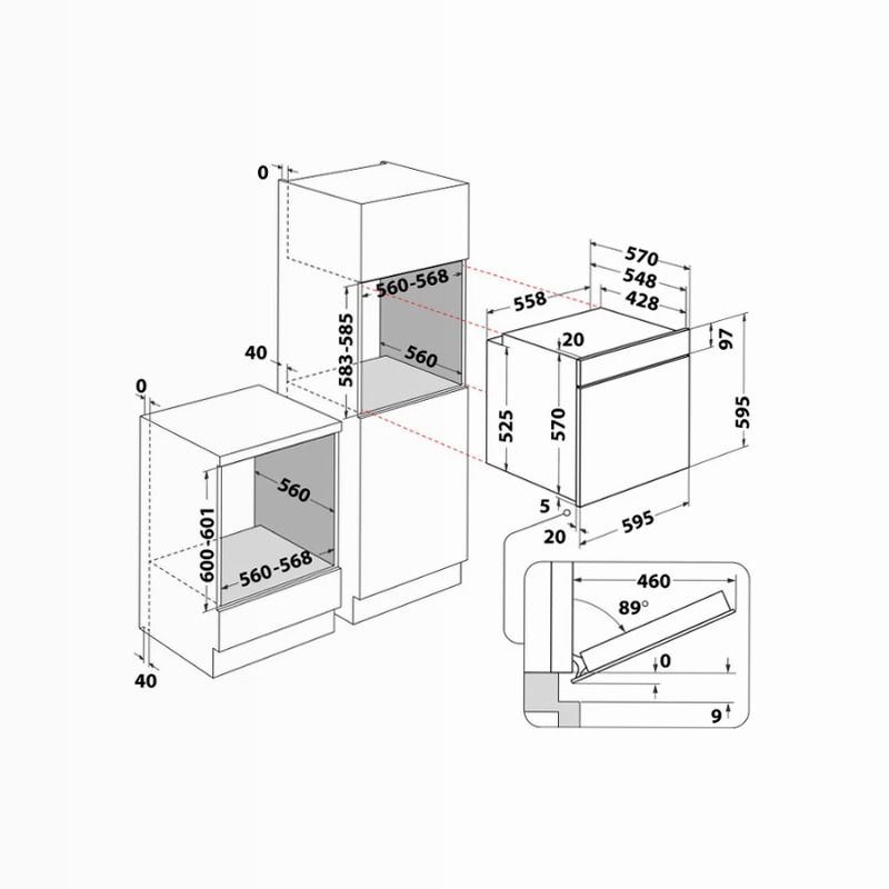 Forno elettrico Hotpoint Ariston FA2 530 H BL HA Nero Incasso