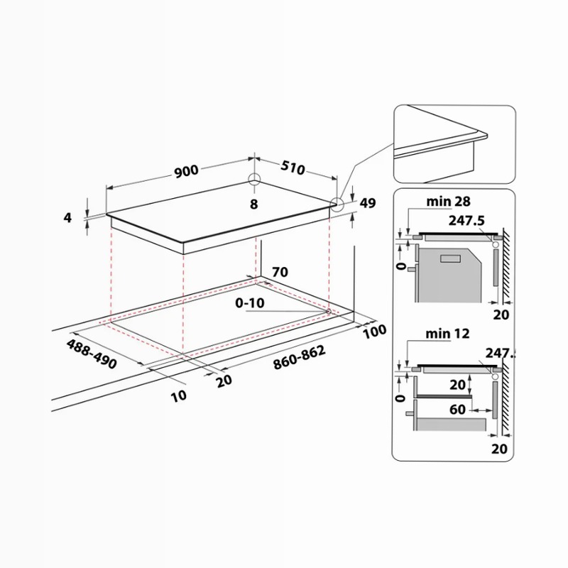 Piano Cottura Induzione Hotpoint Ariston HT 1090 BA Beige A 5
