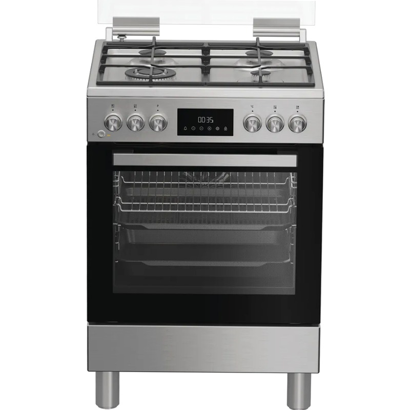 Cucina a gas con forno elettrico Hotpoint Ariston H6G8LMSAWX