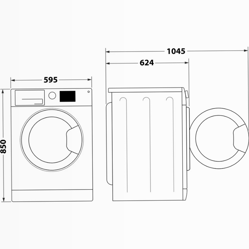 Lavatrice Hotpoint Ariston NWBT 1045 WDAD IT N Bianco Libera