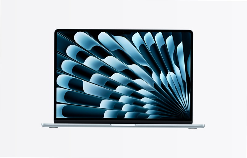 MacBook Air, 15 pollici, chip M5, CPU 10‑core, GPU 10-core, Celeste, 24GB di memoria, 512GB di archiviazione