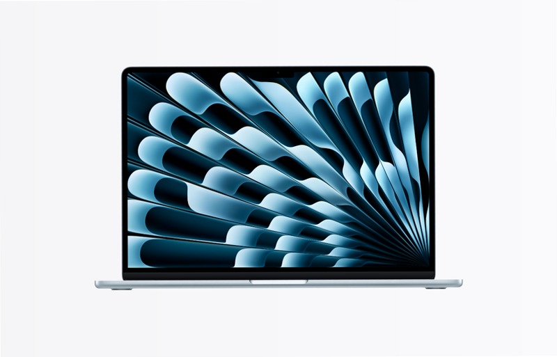 MacBook Air, 15 pollici, chip M5, CPU 10‑core, GPU 10-core, Celeste, 16GB di memoria, 1TB di archiviazione