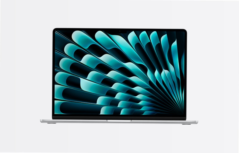 MacBook Air, 15 pollici, chip M5, CPU 10‑core, GPU 10-core, Argento, 16GB di memoria, 4TB di archiviazione