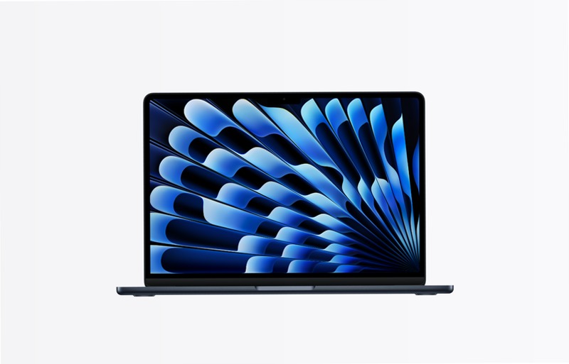 MacBook Air, 13", chip M5, CPU 10‑core, GPU 10-core, Mezzanotte, 16GB di memoria, 2TB di archiviazione
