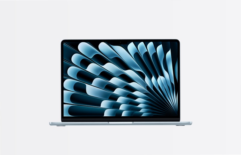 MacBook Air, 13", chip M5, CPU 10‑core, GPU 8‑core, Celeste, 16GB di memoria, 512GB di archiviazione
