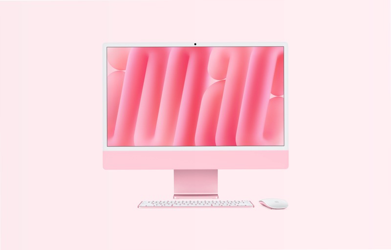 iMac, 24-pollici, M4 Chip, CPU 10‑core, GPU 10-core, Rosa, Vetro nanotexture, Sostegno, 24GB di memoria, 256GB di archiviazione