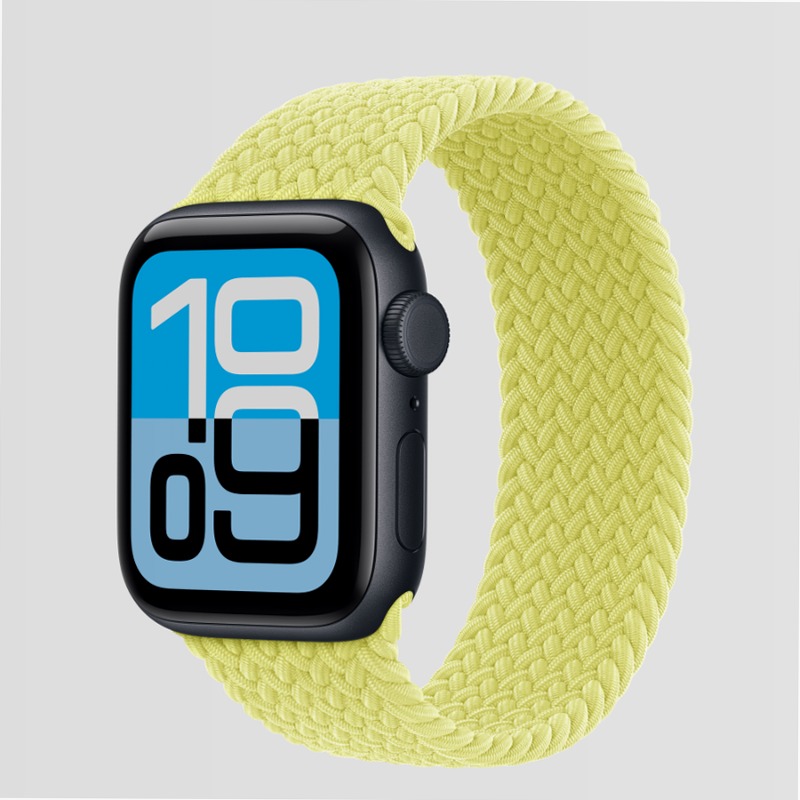 Apple Watch SE 3 - Cassa Alluminio Mezzanotte Giallo Neon watchOS