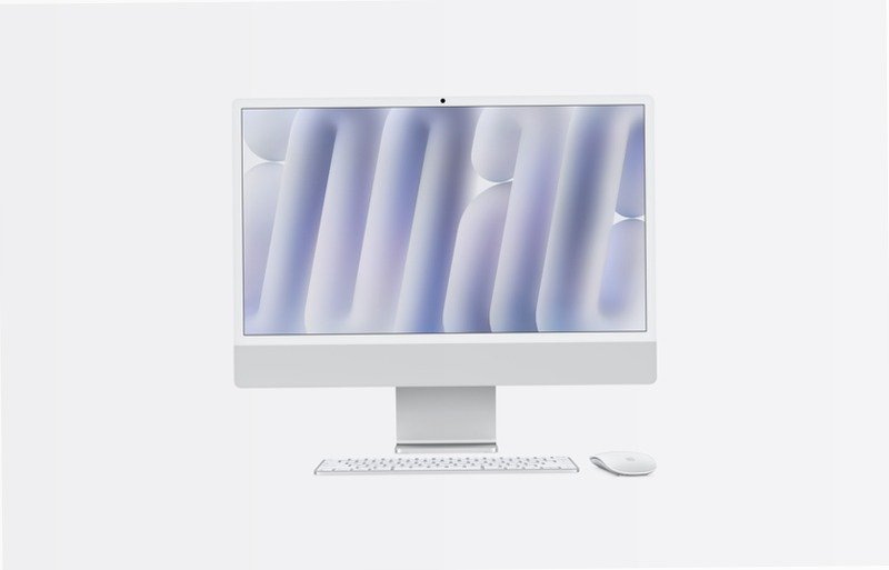iMac, 24-pollici, M4 Chip, CPU 8-core, GPU 8‑core, Argento, Sostegno, 24GB di memoria, 256GB di archiviazione