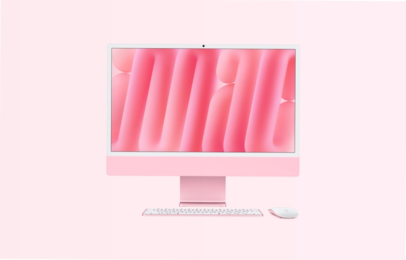iMac, 24-pollici, M4 Chip, CPU 8-core, GPU 8‑core, Rosa, Adattatore VESA, 16GB di memoria, 1TB di archiviazione