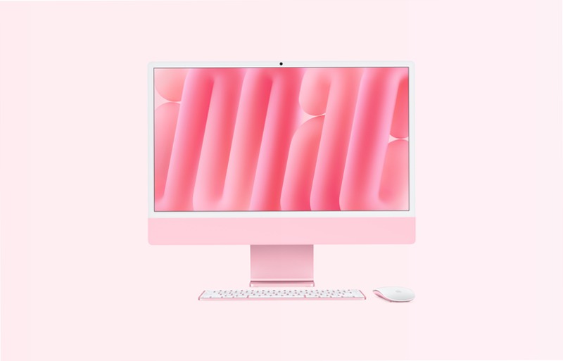 iMac, 24-pollici, M4 Chip, CPU 10‑core, GPU 10-core, Rosa, Vetro standard, Adattatore VESA, 24GB di memoria, 512GB di archiviazione