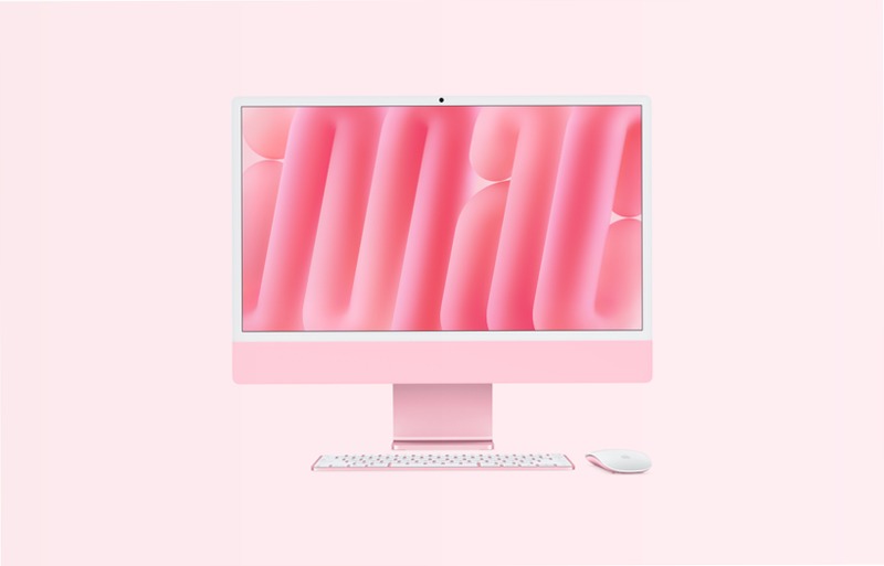 iMac, 24-pollici, M4 Chip, CPU 10‑core, GPU 10-core, Rosa, Vetro standard, Adattatore VESA, 24GB di memoria, 1TB di archiviazione