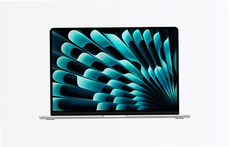 MacBook Air, 15 pollici, chip M5, CPU 10‑core, GPU 10-core, Argento, 32GB di memoria, 2TB di archiviazione
