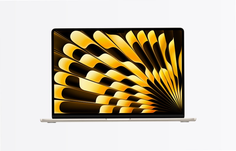 MacBook Air, 15 pollici, chip M5, CPU 10‑core, GPU 10-core, Galassia, 16GB di memoria, 2TB di archiviazione