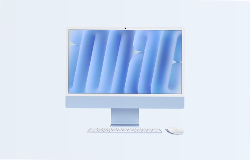 iMac 24 Pollici Blu: Potenza e Stile 32 512GB Mac OS