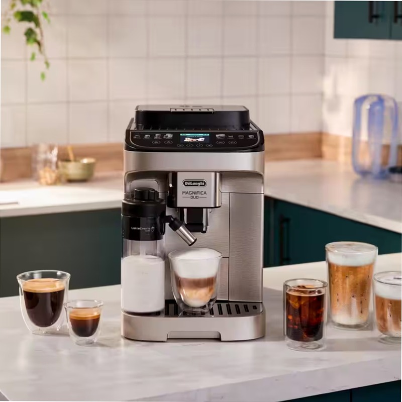 Macchina Automatica per Caffè Magnifica Duo ECAM332.80.SXB Argento 15bar Chicchi