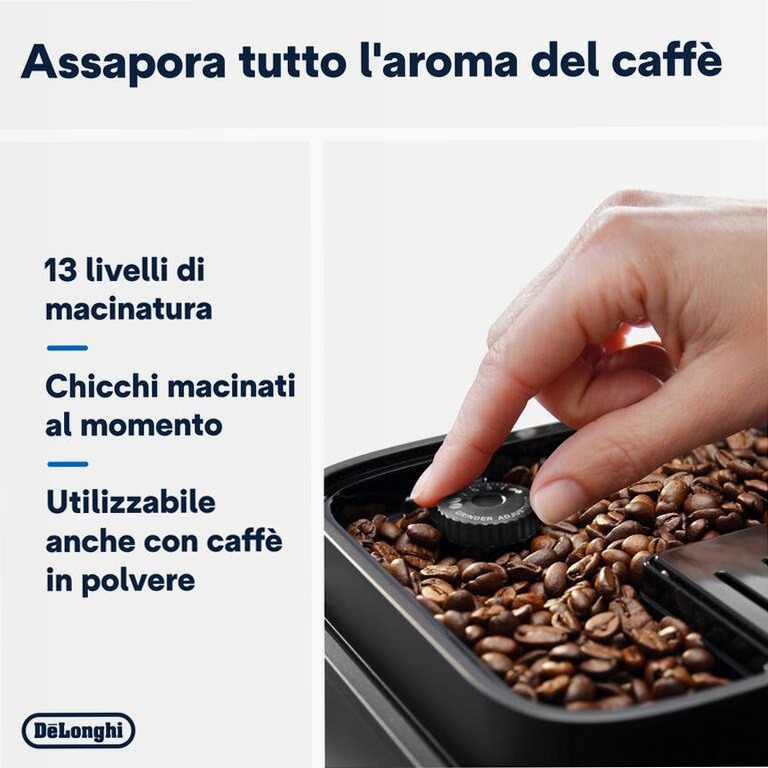 Macchina automatica per caffè Magnifica Evo ECAM292.33.SB Argento 15bar Chicchi