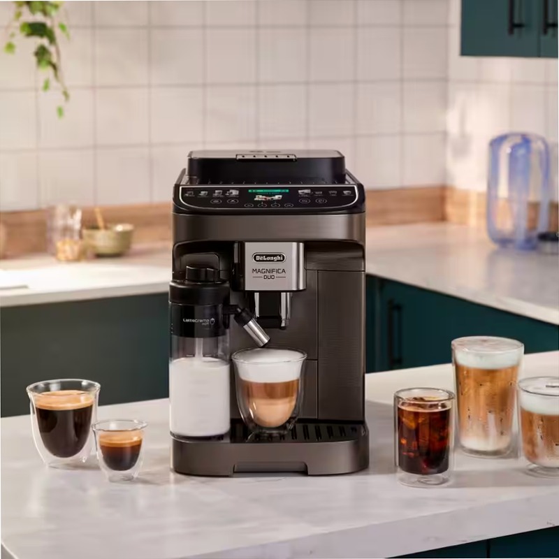 Macchina Automatica per Caffè Magnifica Duo ECAM330.80.TXB Titanio 15bar Chicchi