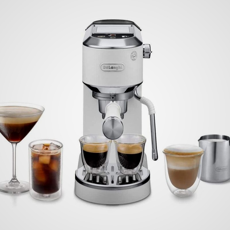 Macchina da caffè manuale Dedica Duo EC890.WI Bianco 15bar
