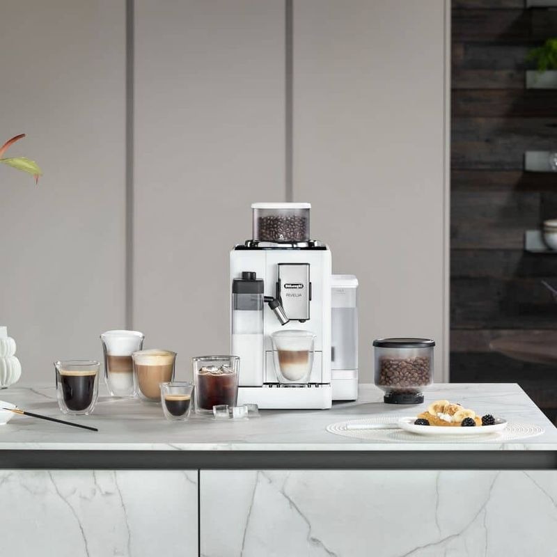 Macchina automatica per caffè Rivelia EXAM440.55.W Bianco 19bar Chicchi