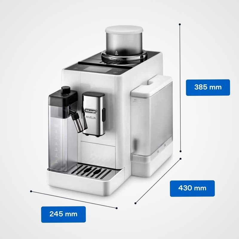 Macchina automatica per caffè Rivelia EXAM440.55.W Bianco 19bar Chicchi