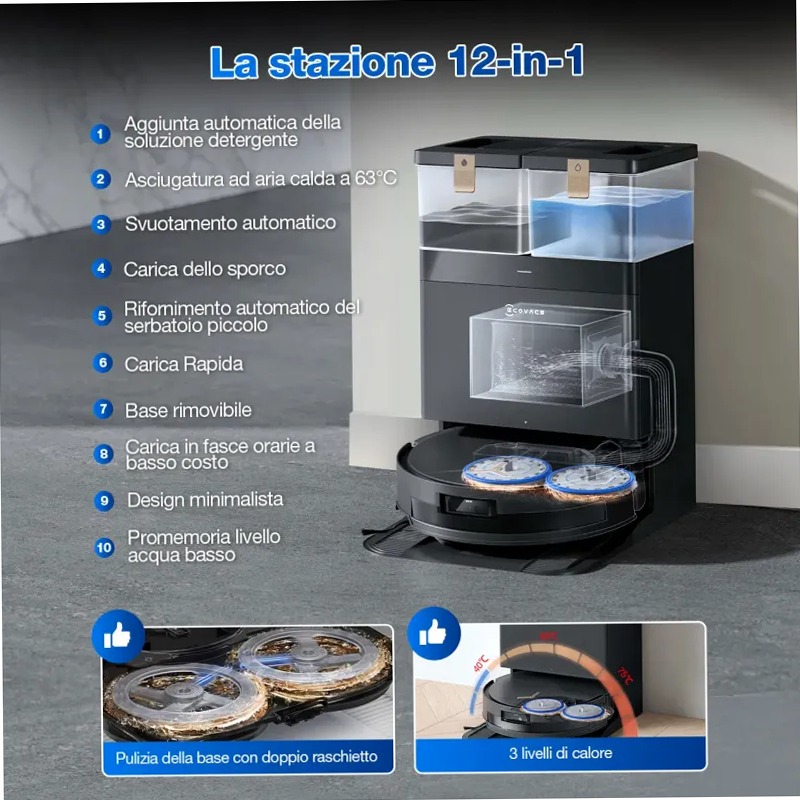 DEEBOT T50 MAX PRO OMNI Nero