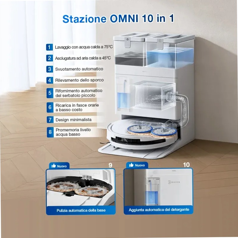 DEEBOT T50 PRO OMNI Gen2 Bianco
