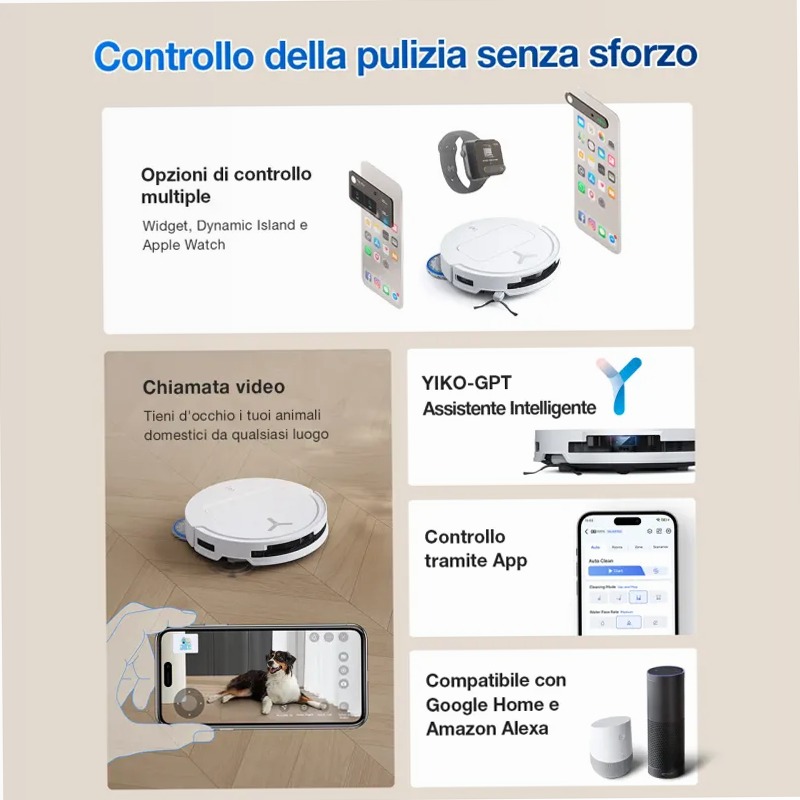 DEEBOT T50 PRO OMNI Bianco 63w