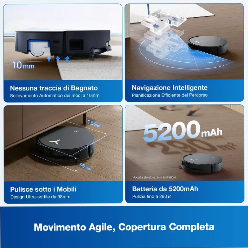 DEEBOT X8 OMNI Nero 63w
