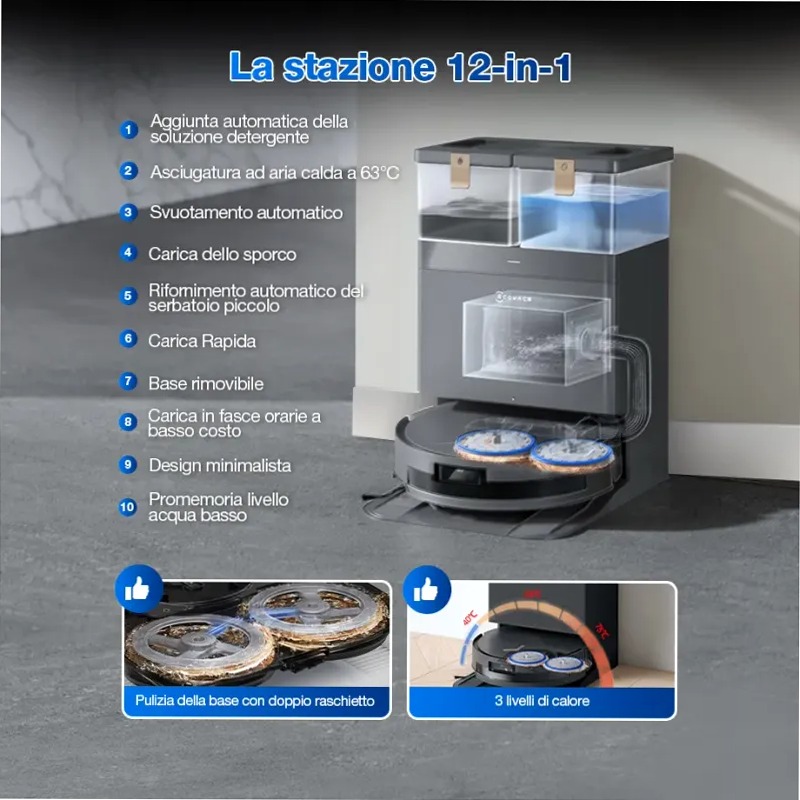 DEEBOT T50 MAX PRO OMNI Gen2 Nero