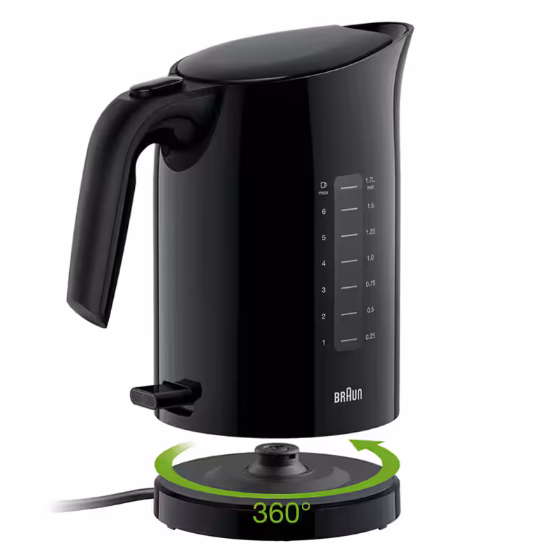 PurEase Water Kettle WK 3100 BK - Design e Funzionalità Nero elettrico