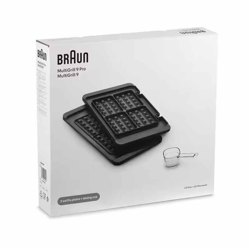 Set di piastre per waffle + bicchierino dosatore per MultiGrill 9 e 9 Pro