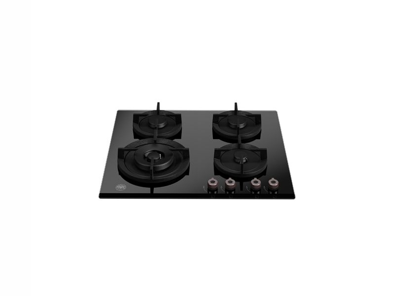 Piano Cottura Gas 60 cm Cristallo Wok Laterale Ghiaccio