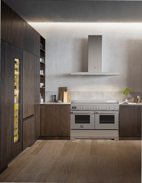 Cucina a induzione 120 cm con forno elettrico doppio