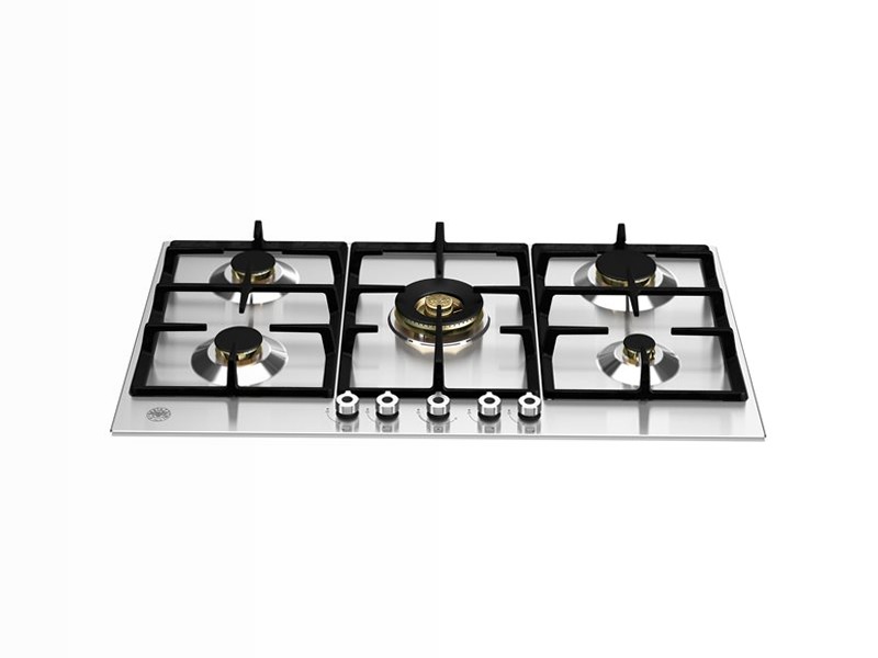 Piano Cottura Gas 90 cm con Dual Wok Centrale 5