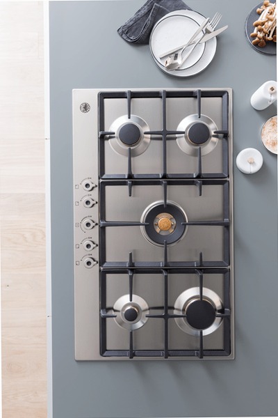 Piano Cottura Gas 90 cm con Dual Wok Centrale 5