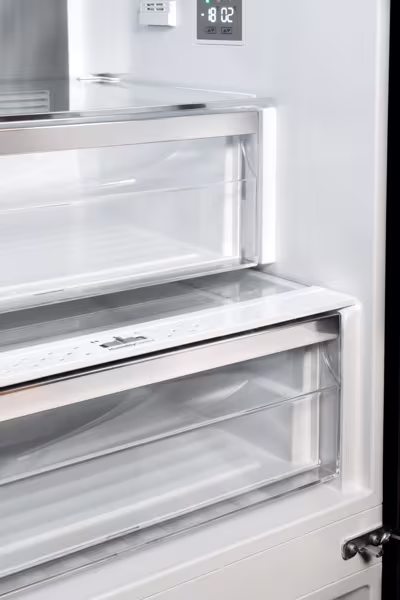 Frigorifero Combinato 60 cm Vetro Nero E 266lt Libera
