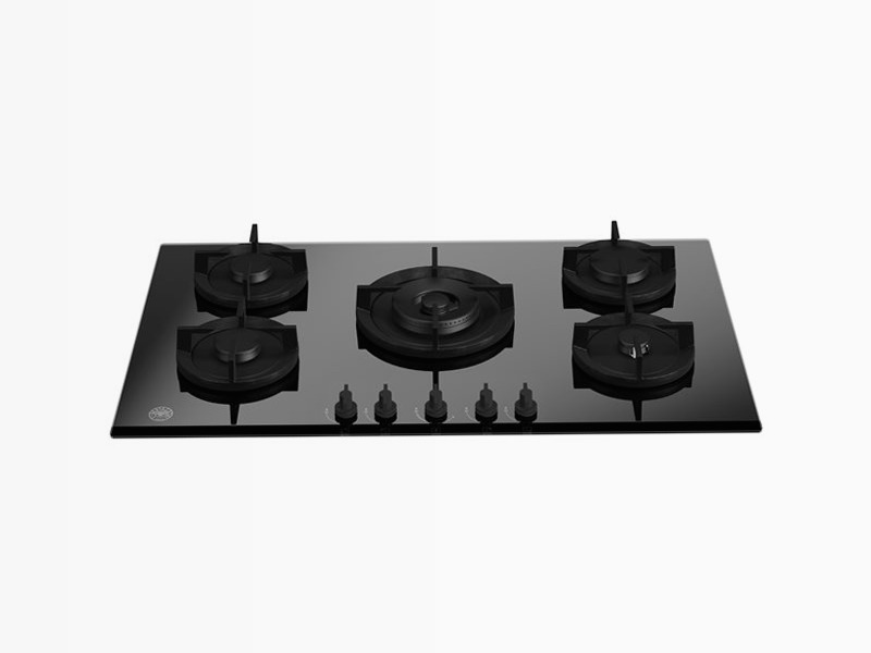 Piano Cottura Gas 90 cm con Wok Centrale Ghiaccio