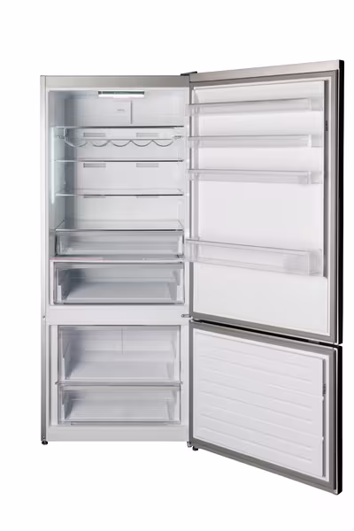 Frigorifero Combinato 76 cm Acciaio Inossidabile E 402lt Libera