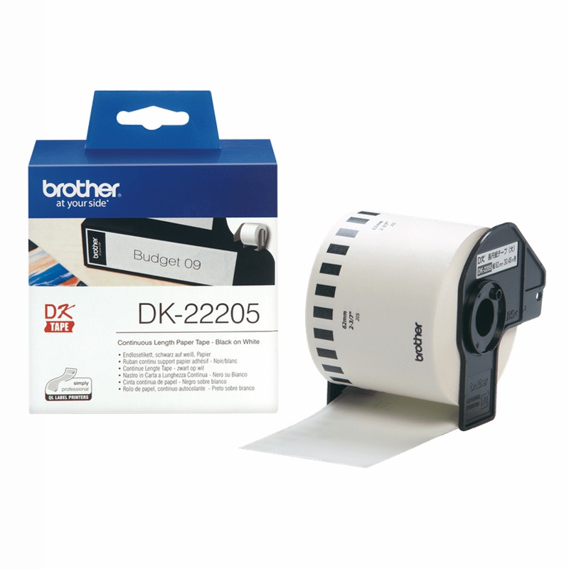Etichette nero su bianco DK-22205