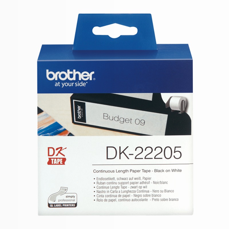 Etichette nero su bianco DK-22205