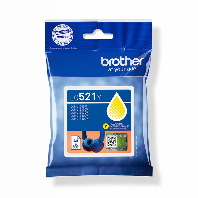 Cartuccia d'inchiostro giallo Brother LC521Y